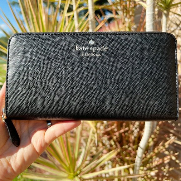 kate spade Handbags - Kate Spade Saffiano Large Zip Around Continental Wallet